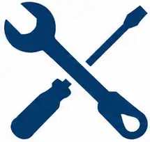 A wrench and a bottle of water.